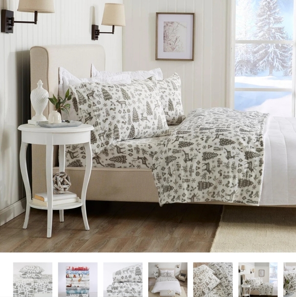 Great bay home queen velvet fleece sheets set - Picture 4 of 6